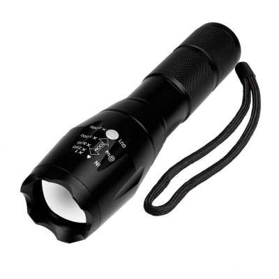 Wholesale aluminum waterproof LED torch light 18650 battery rechargeable tactical led flashlight